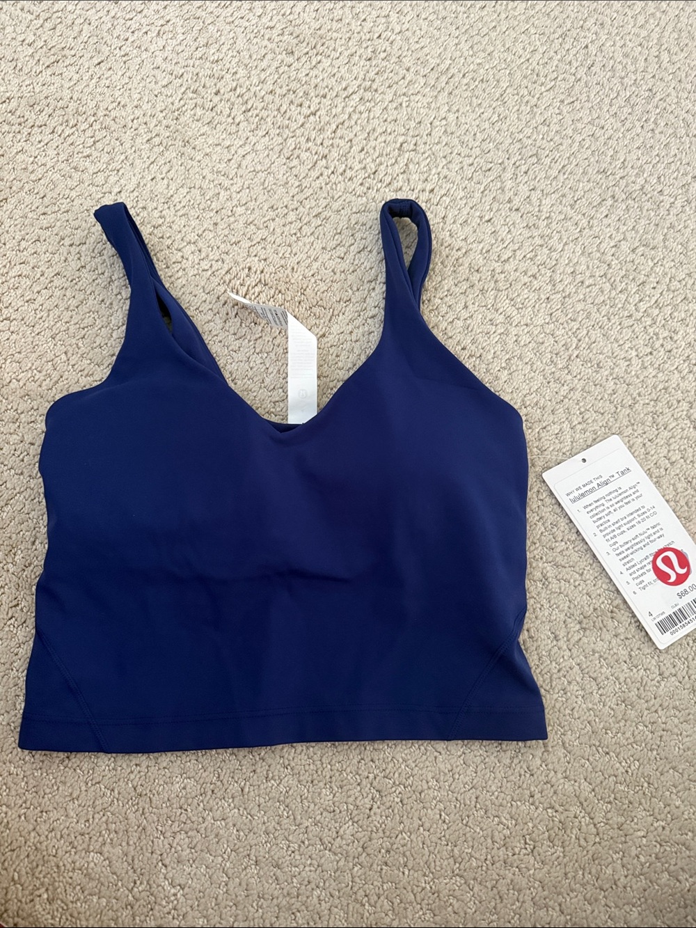 lululemon athletica Deep Navy Supportive Crop Tank